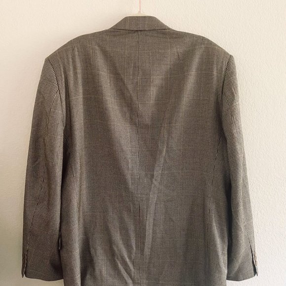 Modern Vintage Wool & Silk Blend Paid Oversize Blazer - Picture 3 of 8